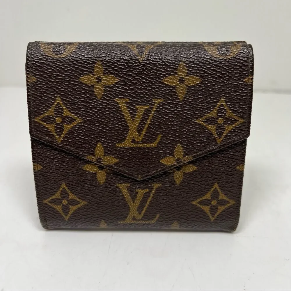 Louis Vuitton Vintage Monogram Compact Elise Double Sided Snap Wallet